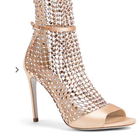 *SOLD* Rene Caovilla Galaxia Satin Crystal Sandals - Picture 13 of 17
